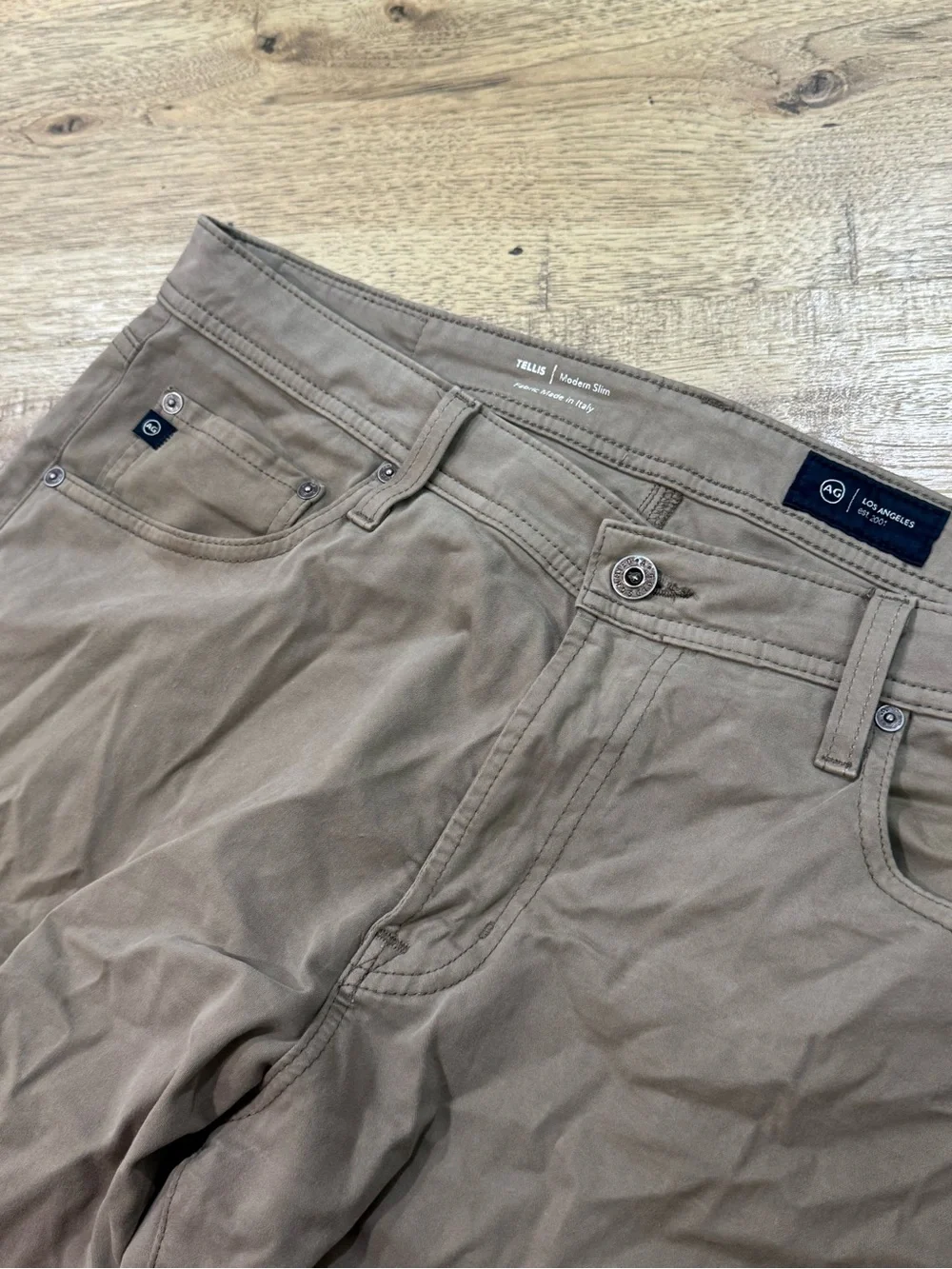 Ag Adriano Goldschmied Men's Taupe Chino Pants